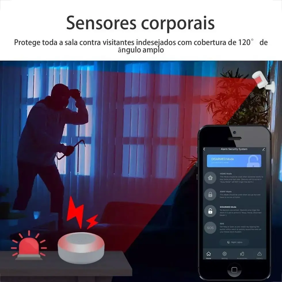 Miniatura: Kit Sistema De Alarme Inteligente Nova Digital Wifi Alexa