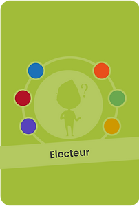 La course à la présidence - dos de carte électeur