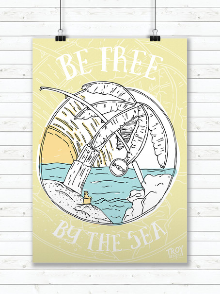 NEW: Illustration "Be Free by the Sea"