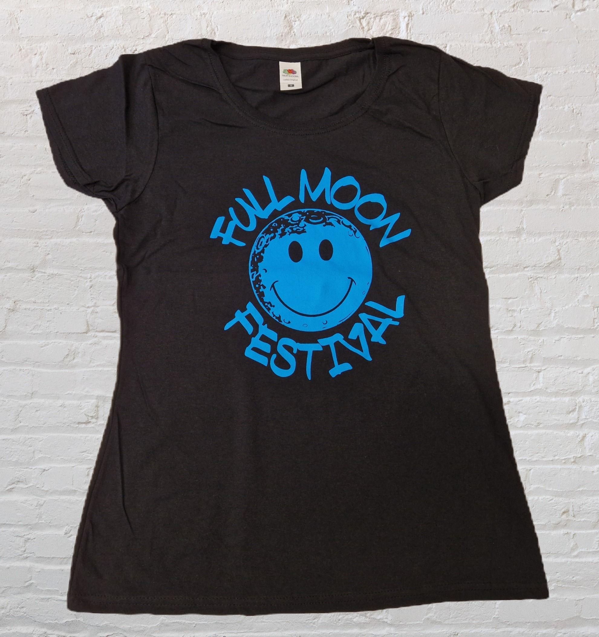 Women's Full Moon Festival T-shirt Blue logo