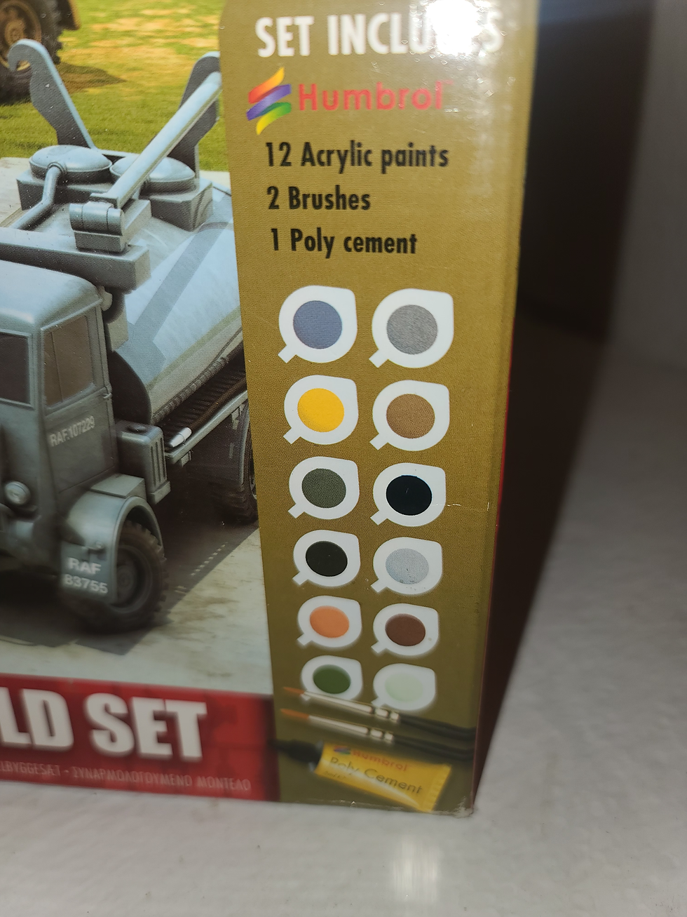 Thumbnail: Airfix 1/76 scale r a f Battle of Britain Airfield set with paint and glue.