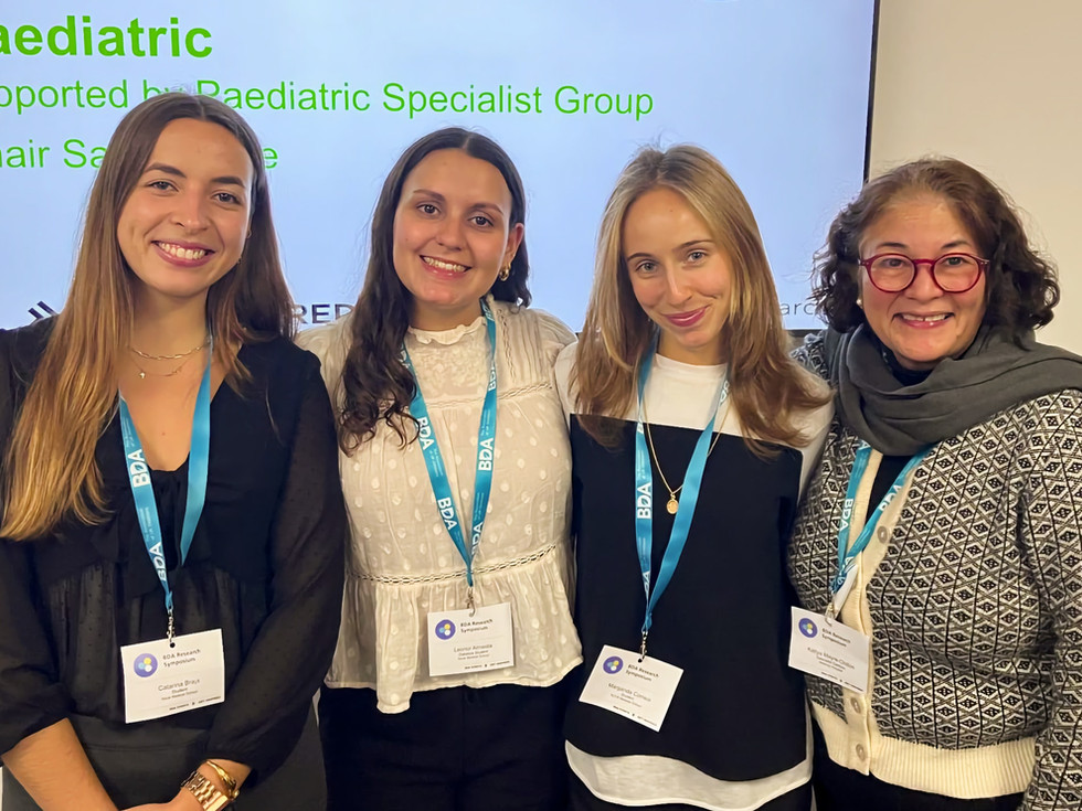 Three of the 2025 cohort - Catarina Brás, Leonor Almeida and Margarida Correia with Kattya at the 20