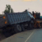 A crashed lorry