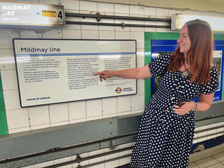 Our Matron Teri spotted this Mildmay line plaque at Kew Gardens Station.