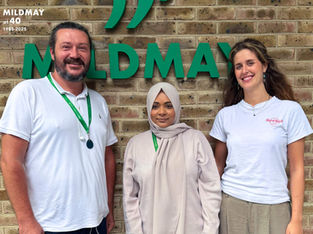 Vicky (right) with IT Manager Shalma (centre) and volunteer Shane (left)