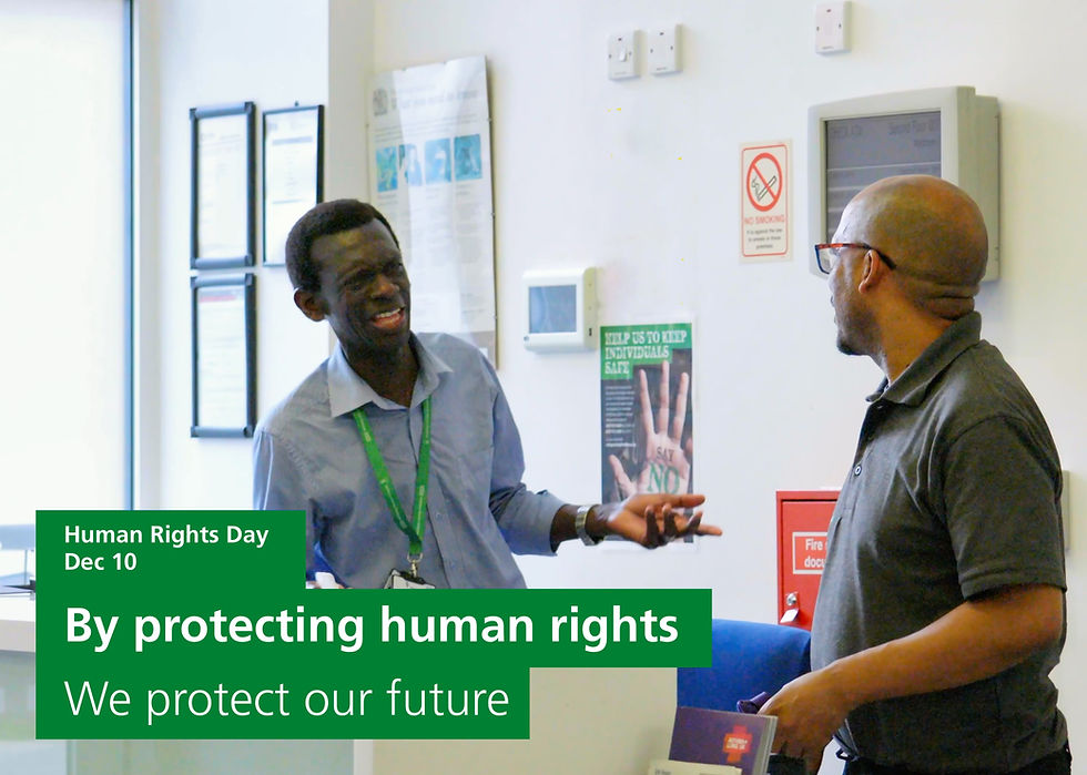 Slogan: By protecting human rights, we protect our future