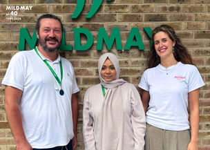 Vicky (right) with IT Manager Shalma (centre) and volunteer Shane (left)