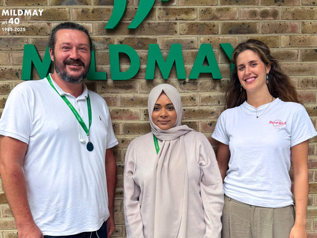 Vicky (right) with IT Manager Shalma (centre) and volunteer Shane (left)