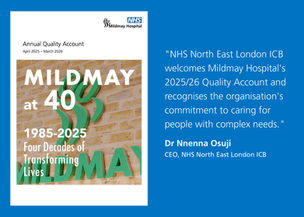 Mildmay Hospital publishes its 2025/26 Quality Account