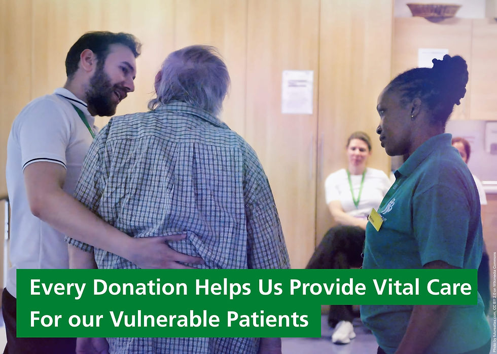 Mildmay staff with a vulnerable patient