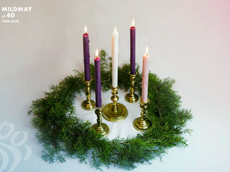 The fifth candle of advent is lit on Christmas Day