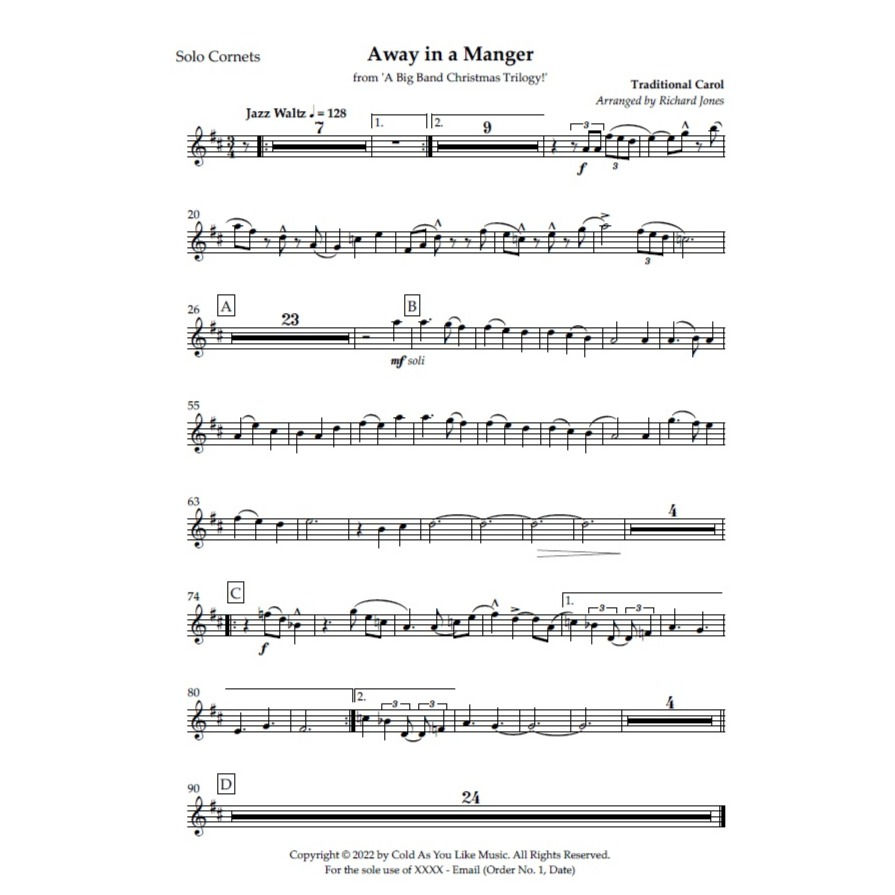 Thumbnail: Away in a Manger for Brass Band