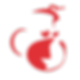 Red stylized cat design