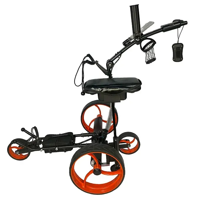 InsanitEcart Black with Orange Wheels