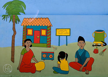 Finished Disease Prevention and Treatment section of the mural