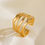 Thumbnail: 18k Gold Plated Stainless Steel Ring 