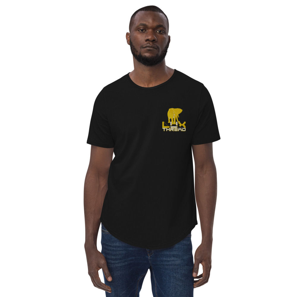 Lux Logo Curved Hem T-Shirt