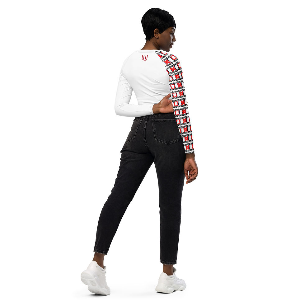 Thumbnail: LUX TRILLI'$ long-sleeve crop top