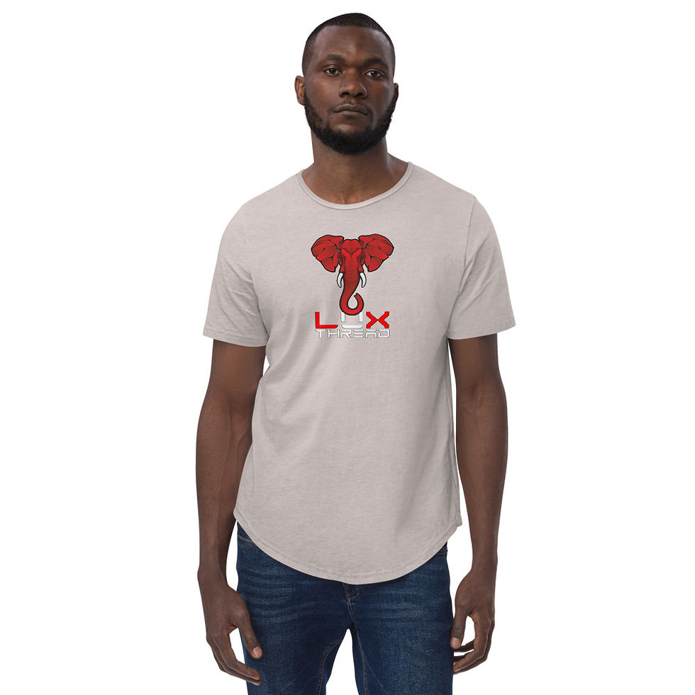 Miniatura: Camiseta con dobladillo curvo para hombre