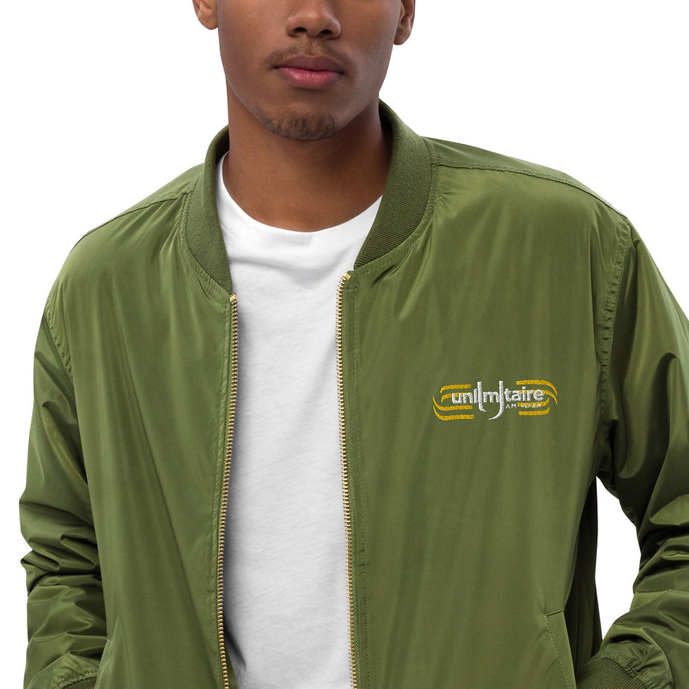 Thumbnail: Unlimitaire arm zip bomber jacket