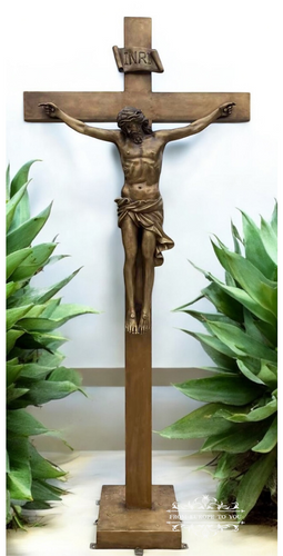 Large Bronze Jesus on the Cross Statue | From Europe To You