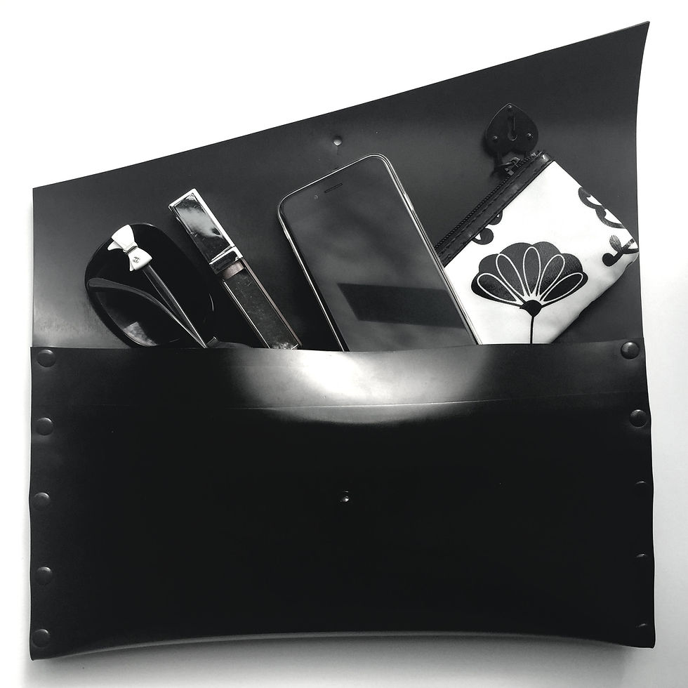 Thumbnail: MELEE  13" Black Clutch Bag