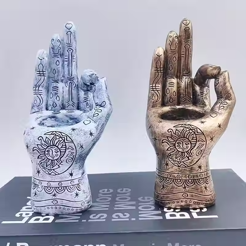 Miniatura: Mão Sagrada – Incensário Ritual em Resina
