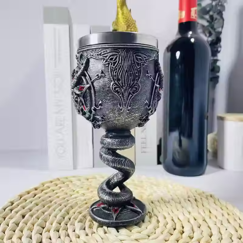 Miniatura: Cálice Ritual "Baphomet" em Aço Inoxidável
