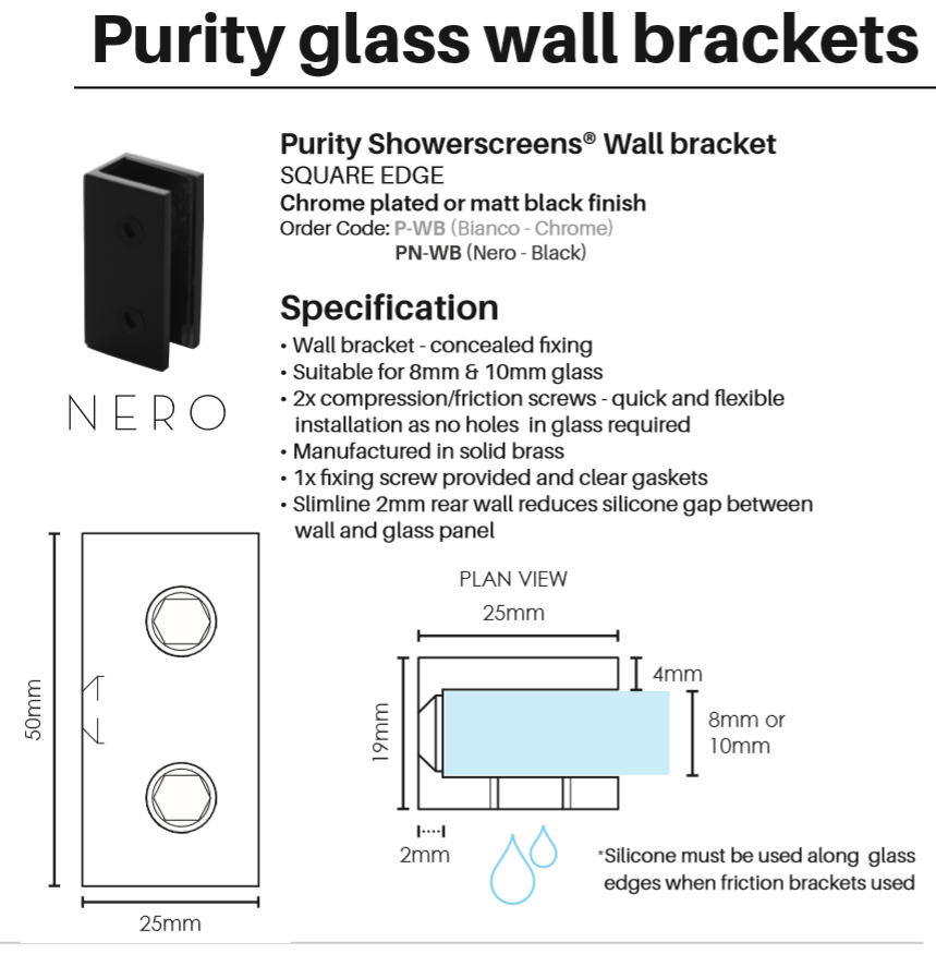 Thumbnail: Black Wall Bracket Set