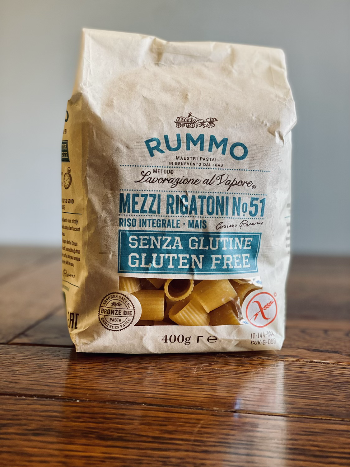 Mezzi Rigatoni glutenfri no. 51, Rummo