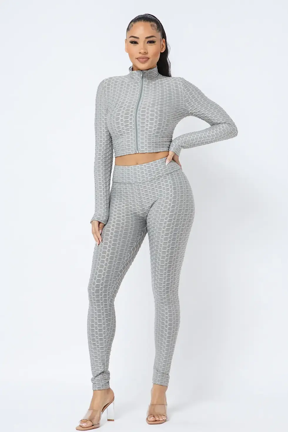 Thumbnail: Honeycomb Cropped 2 Piece Set