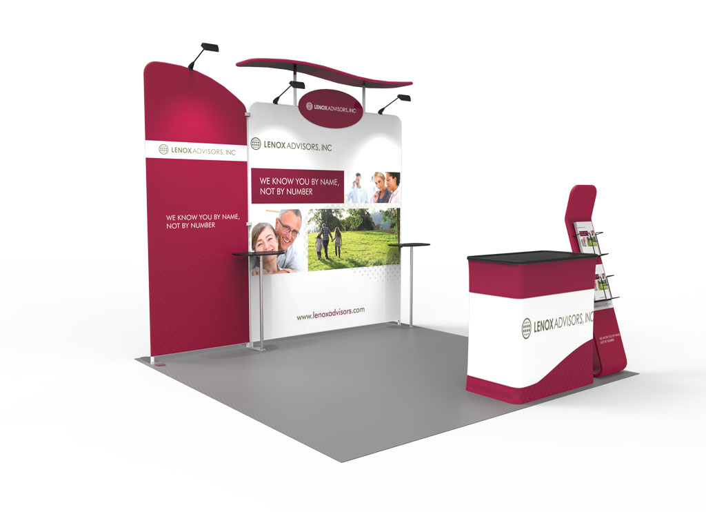 Stands Modulares y Portátiles de Tela para espacios de 3x3