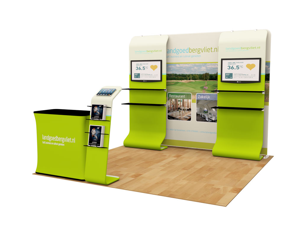 Stands Modulares y Portátiles de Tela para espacios de 3x3