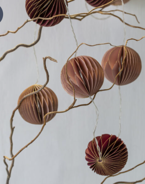 Thumbnail: Honey Comb Garland Lights Rose & Wine - Set of 10