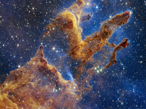 “เสาแห่งการก่อกำเนิด” ถ่ายโดยกล้องโทรทรรศน์อวกาศเจมส์เว็บบ์ของ NASA