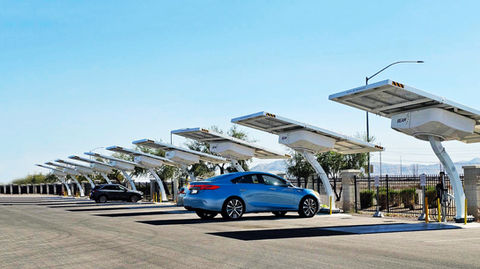 Multiple Beam EV Arc Charging station