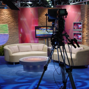 Broadcast Studio with lighting