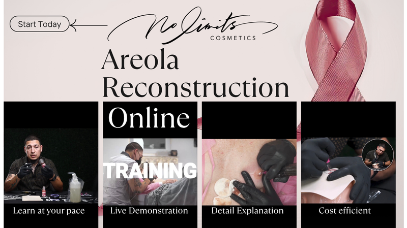 Areola reconstruction online training by No Limits Cosmetics