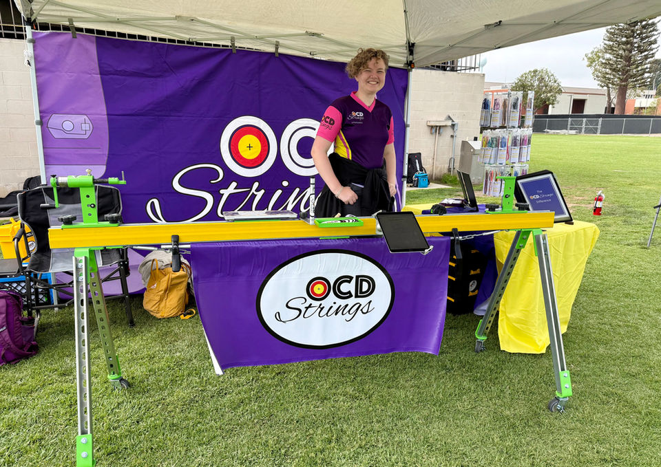 Ellie @ the OCD Strings booth