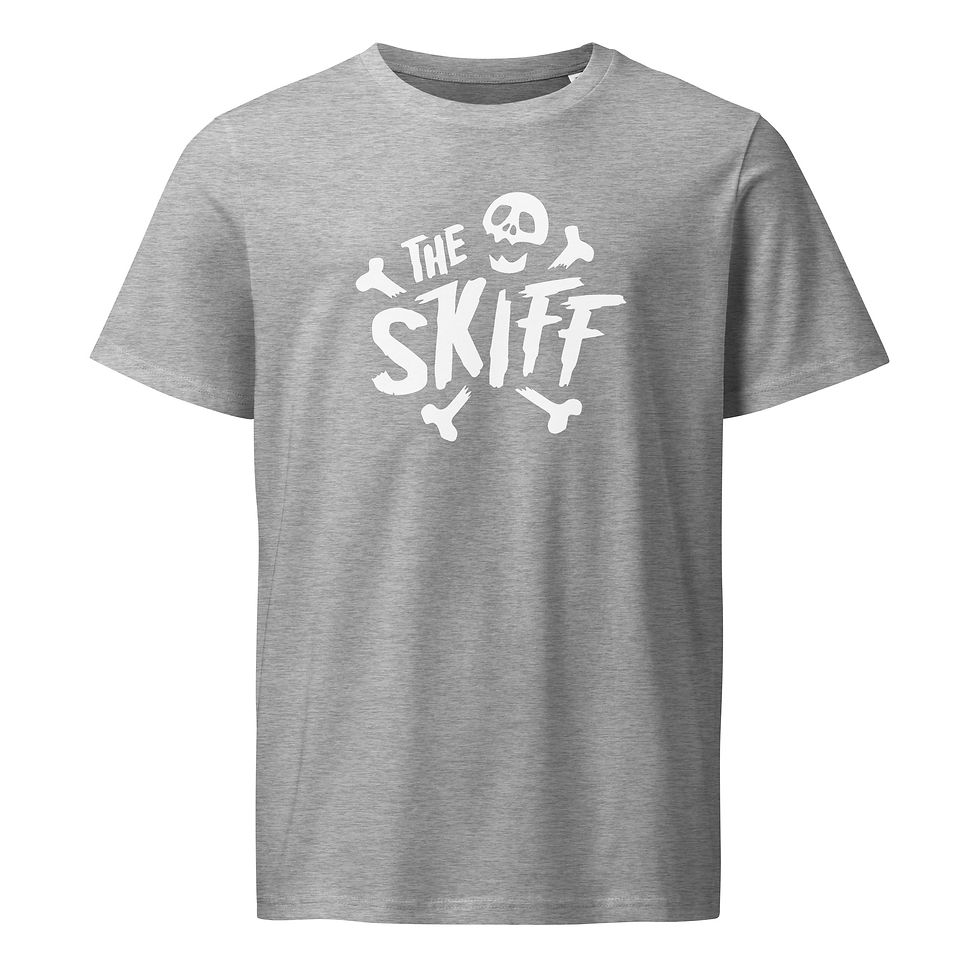 Thumbnail: Skiff Skull T-shirt worn by Mark Abrahams on tour