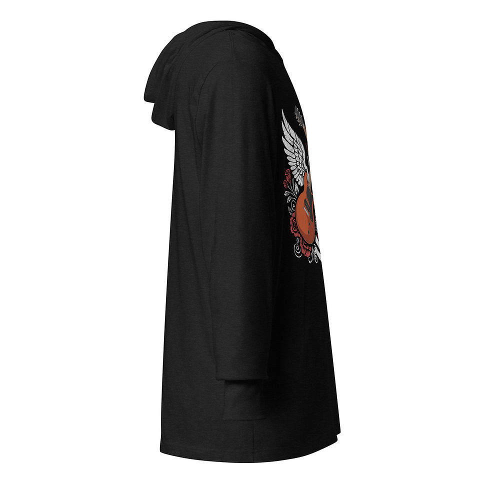 Thumbnail: 2 Guitars Hooded Long Sleeve Tee – Mark Abrahams Vintage Rock Shirt
