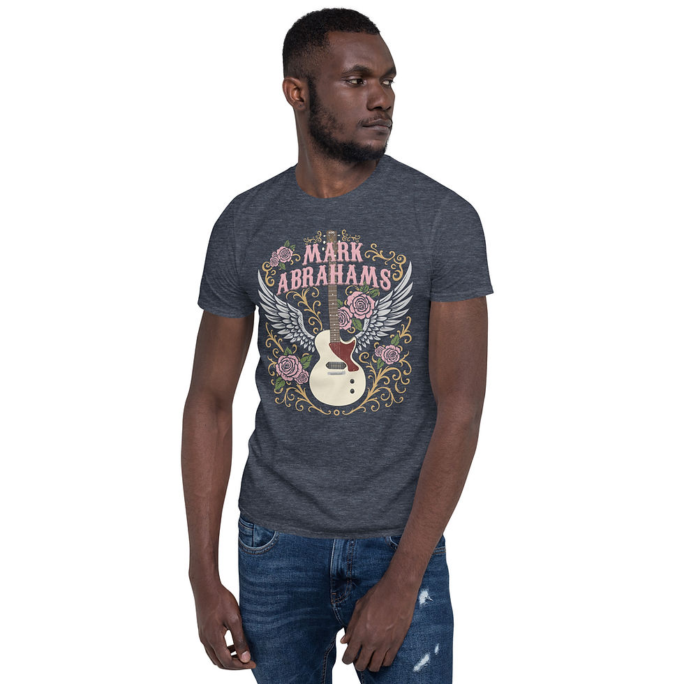 Thumbnail: Mark Abrahams Signature Guitar Unisex Soft Style T-Shirt