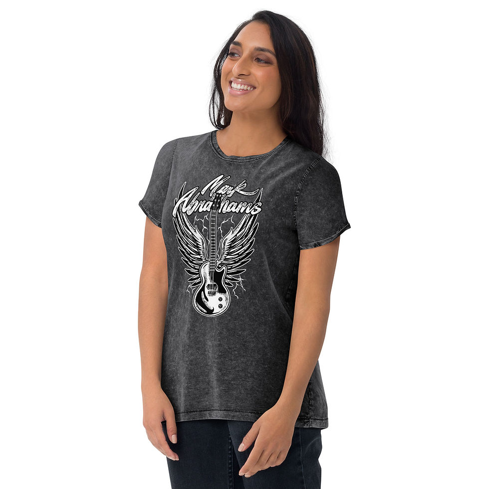 Thumbnail: Mark Abrahams Les Paul Junior and Wings Denim T-Shirt