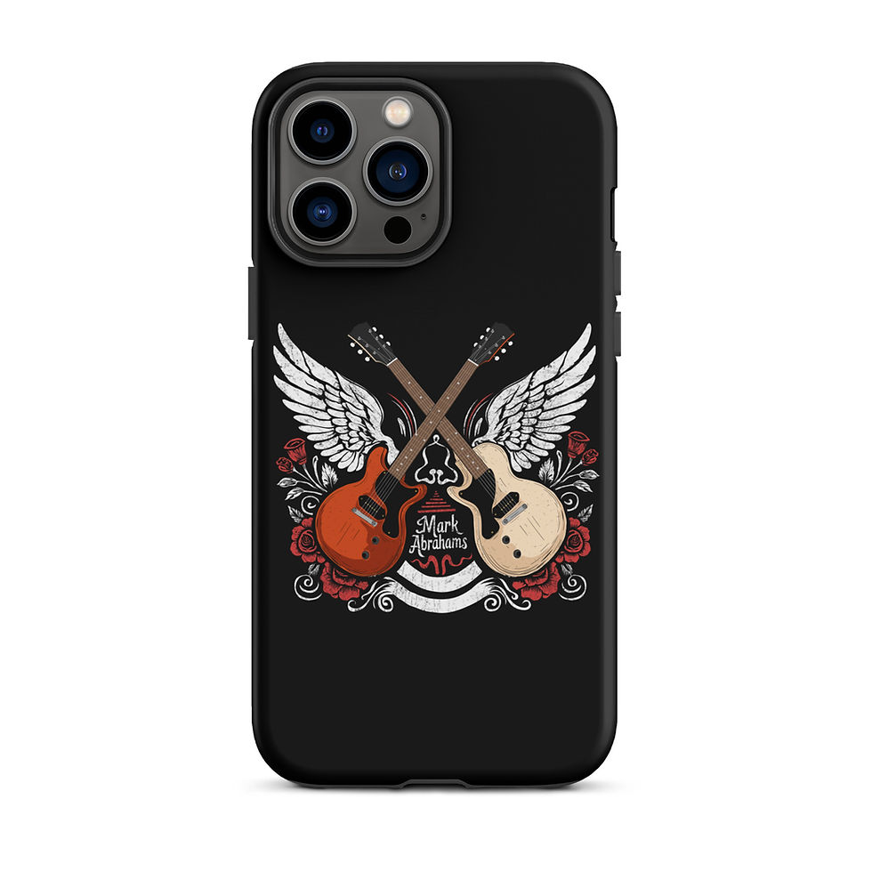Thumbnail: Mark Abrahams Crossed Les Paul Junior Electric Guitars Tough Case For iPhone Mobile Cell Phone
