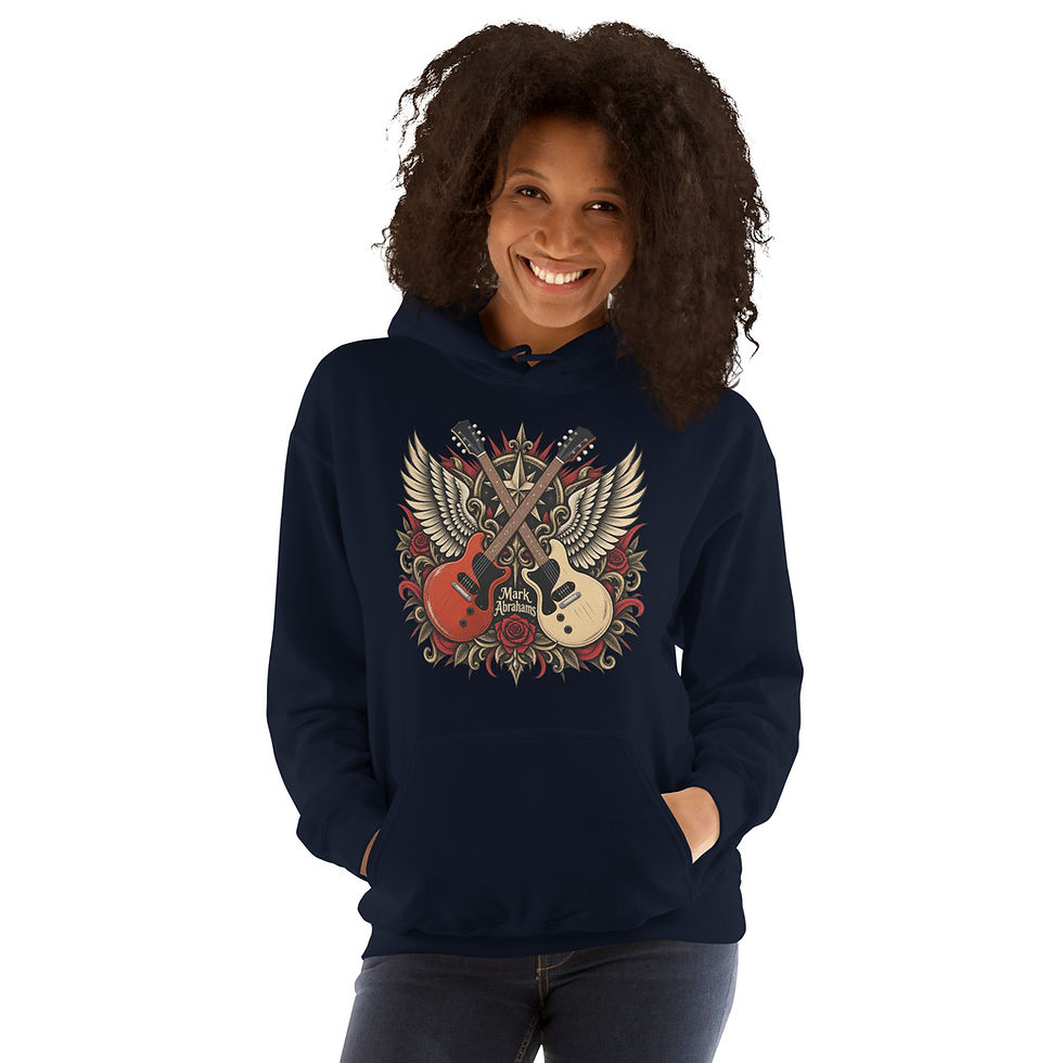 2026 Crossed Les Paul Juniors Hoodie by Mark Abrahams