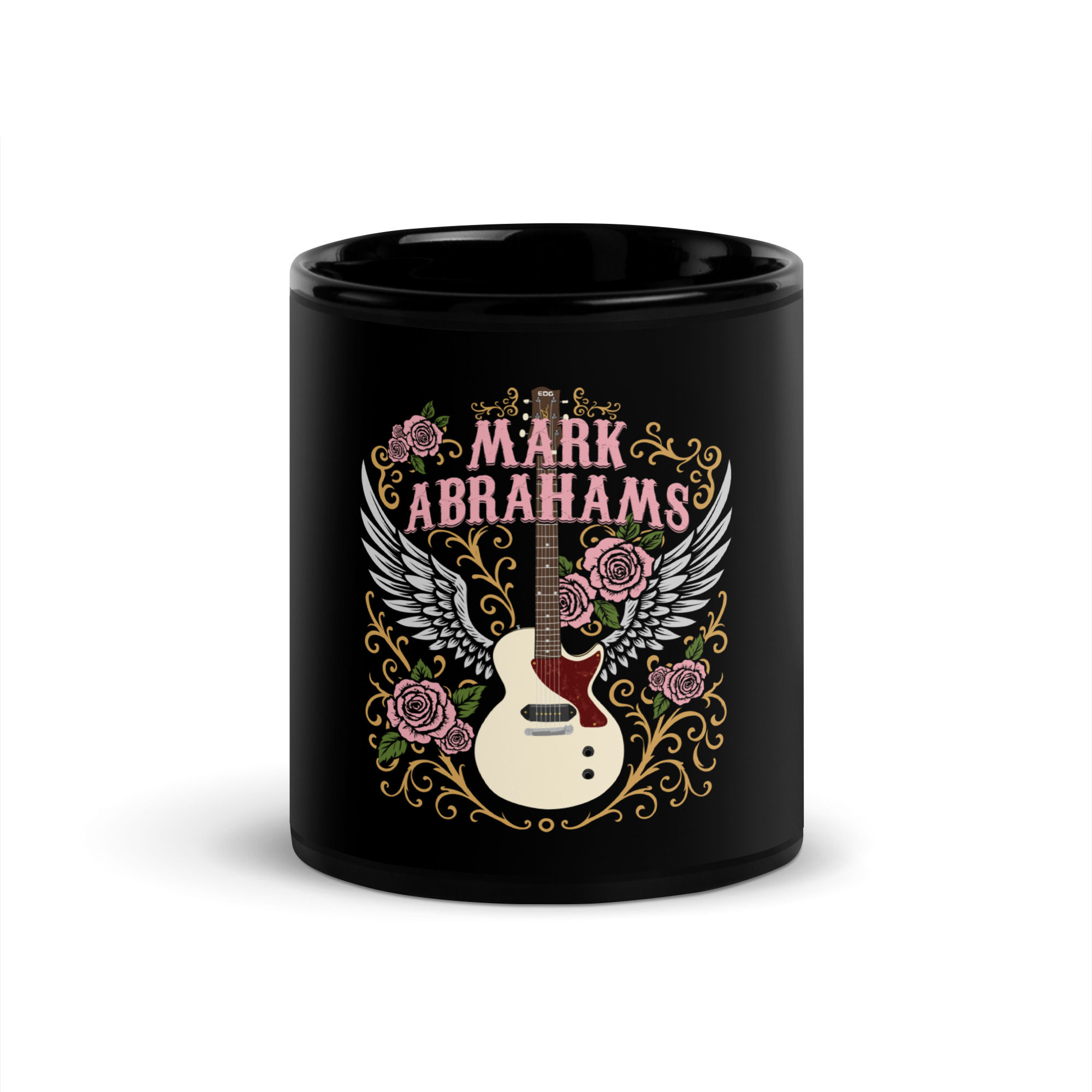 Mark Abrahams Signature Guitar Black Glossy Mug