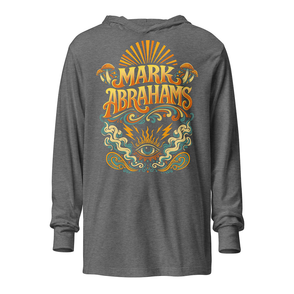 Thumbnail: Vintage Hooded Long Sleeve T-Shirt – Mark Abrahams Retro Guitar Tee
