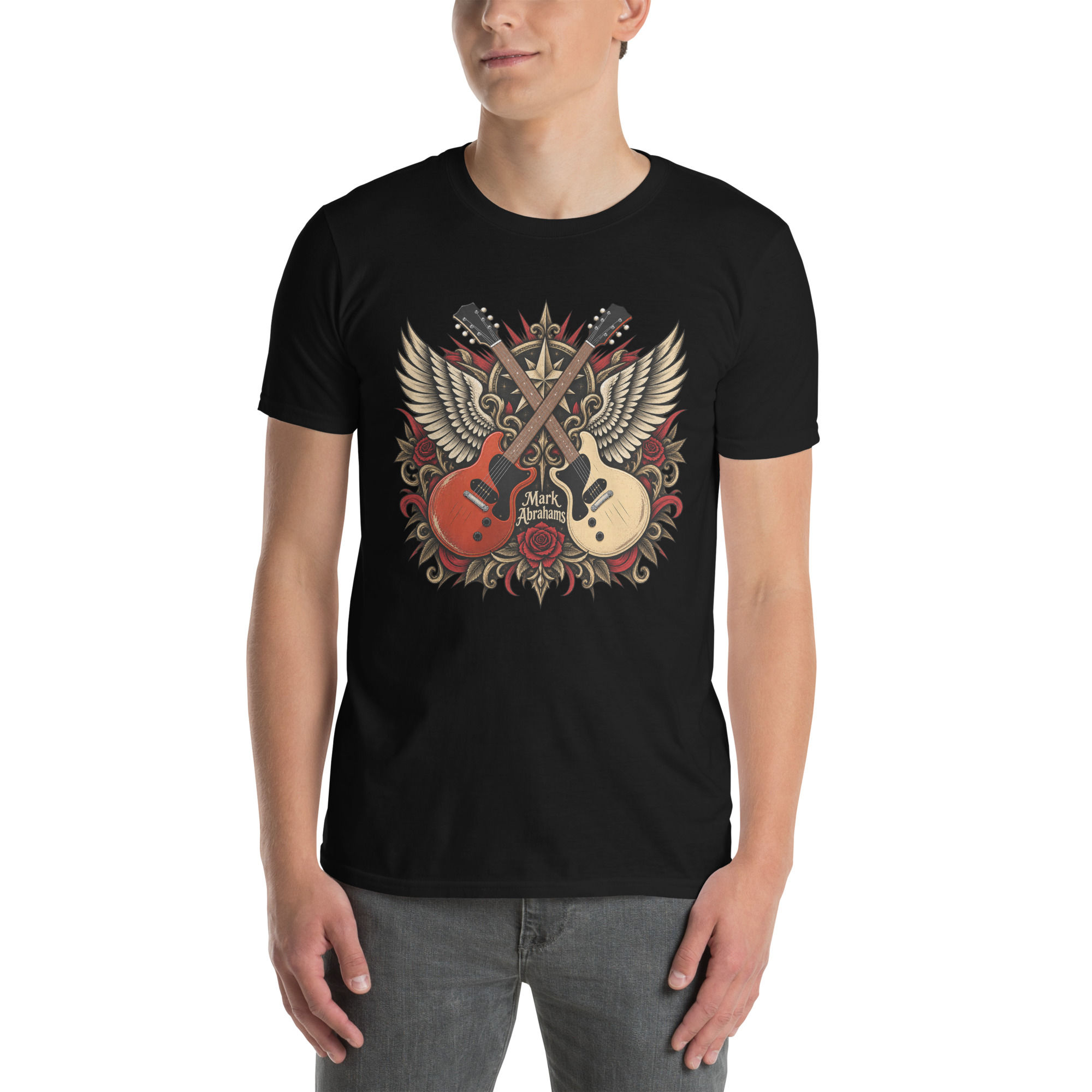 2026 Crossed Les Paul Juniors T Shirt by Mark Abrahams
