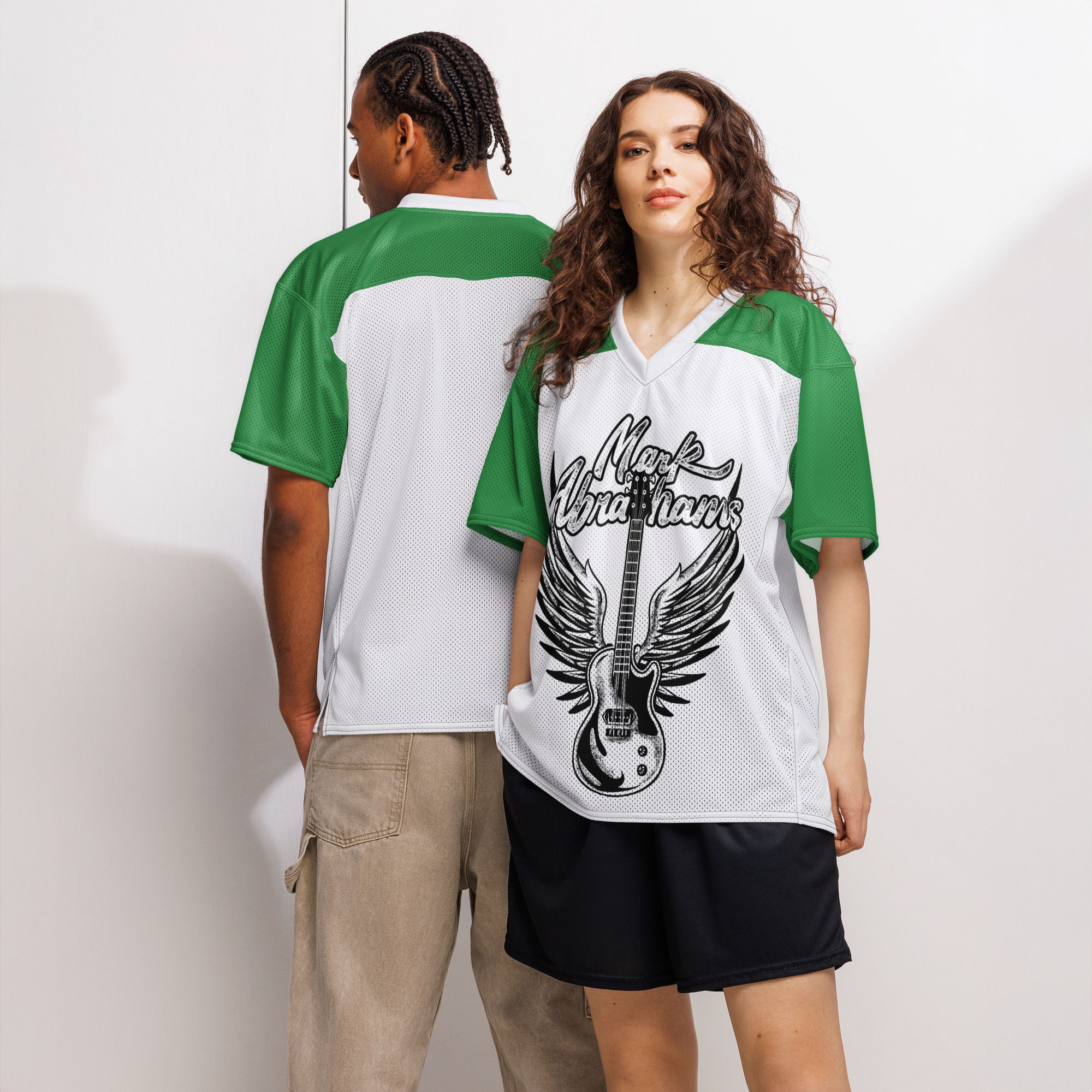 Unisex Mark Abrahams American Football Jersey Shirt With Les Paul Junior