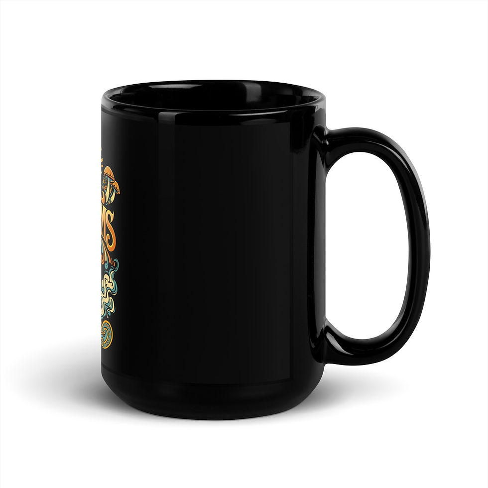 Thumbnail: Mark Abrahams Vintage Black Glossy Mug